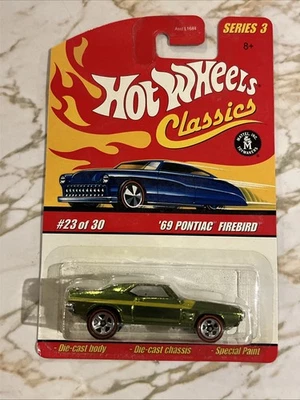 Hot Wheels Classics Series 3 (2006) Green '69 Pontiac Firebird Toy Car #23/30 - Image 1 of 4