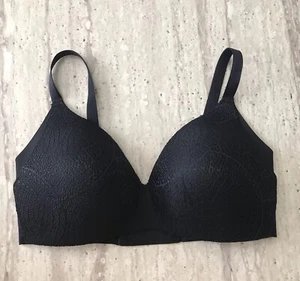 Sujetador de contorno para mujer Knix de encaje WingWing negro inalámbrico encaje suave talla 2 nuevo con etiquetas - Imagen 1 de 10