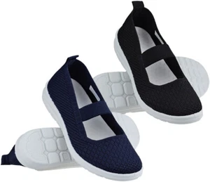 Womens Slip On Lightweight Cushioned Casual Elasticated Walking Shoes Trainers - Picture 1 of 17