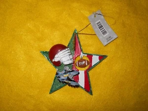 * NEW with Tags 🎄 Holiday ornament " Football Star Ornament " ~ MSRP $5.99. - Picture 1 of 2