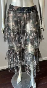 Maxi Falda Camuflaje Malla Grunge Gótica Larga Sexy Fiesta Verde M - Imagen 1 de 4