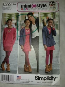 Abito giacca gamba nuovo non tagliato modello semplicità 8227 bambina taglia dalla 8 alla 16 stile Mimi - Foto 1 di 2