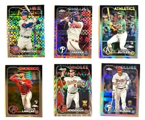 2024 Topps Chrome Refractors: PRISM - XFRACTOR - RAYWAVE - BASE **YOU PICK** - Picture 1 of 1