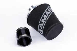 RAMAIR Aluminio Plata Inducción Aire Filtro Universal Con 90Mm Id Acoplamiento - Imagen 1 de 10