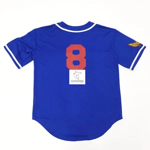 CAMISETA DE BÉISBOL GOTOFREE PARA HOMBRES Y MUJERES AZUL BORDADA DE VERANO MANGA CORTA TOP TEE - Imagen 1 de 7
