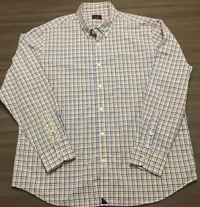 Untuckit Mens Sz XXL 2XL L/S Button Front Shirt Multi Color Gingham Plaid Check - Foto 1 di 8