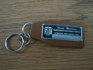 Nash Data Plate Leather Keychain Metropolitan Frazer Ambassador Coupe Rambler - Bild 1 von 1