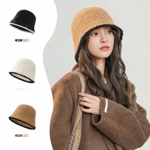 Cute Bear Wool Hat Women's Winter Thickened Warm Knitted Hat - Picture 1 of 112
