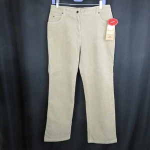 Woolrich Khaki Corduroy Pants Size 8P Cotton Tan Cords Petite NWT New - Picture 1 of 12