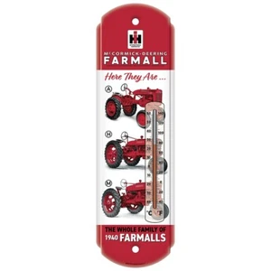 IH Farmall Tractors 'Here They Are...' Metal Thermometer - Picture 1 of 1