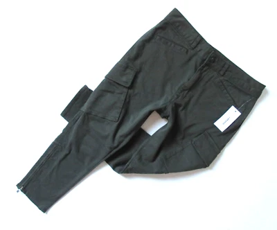 Pantalones de sarga elásticos recortados utilitarios verde malaquita oscuro marca J Margho 29 nuevos con etiquetas Foto 1 de 4