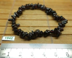 Bracelet baroque GRENAT du Pakistan - perles/chips naturelles qualité A 18cm - Imagen 1 de 2
