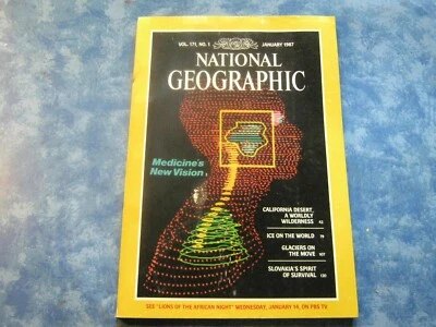 NATIONAL GEOGRAPHIC January 1987 MEDICAL VISION Slovakia ICE Glaciers CA DESERT Foto 1 de 4