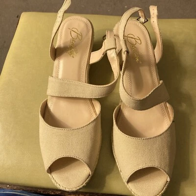 Beacon Canvas Womens Antara Open Toe Casual Ankle Strap Sandals Buckle Size 11 - Image 1 of 4