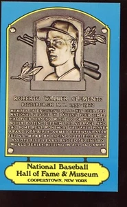 Vintage Dexter Press Blue Hall of Fame Plaque Card Roberto Clemente EXMT - Picture 1 of 1