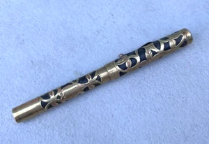 Vintage Edward Todd Gold Filled Overlay Fountain Pen w/ 3 NY Nib Art Deco Rare - Picture 1 of 12