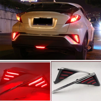 For Toyota CHR C-HR 2016 2017 2018 Rear Bumper Reflector Brake Lamps Tail Lights - Image 1 of 4
