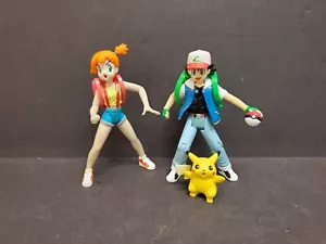 2000 Pokémon ASH & PIKACHU + MISTY TRAINER Vintage Hasbro Figures NINTENDO - Imagen 1 de 24