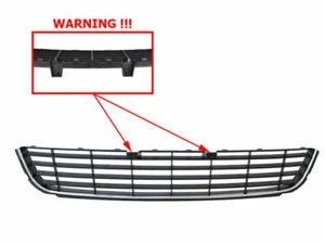 ANTERIORE GRIGLIA PARAURTI CENTRO - CROMO TELAIO PER VW GOLF VI 6 MK6 H/B 08-13 - Foto 1 di 3