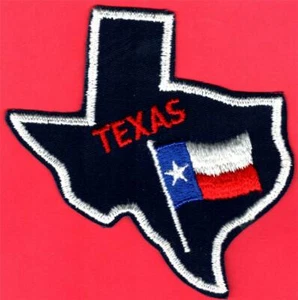 👀 🙂 🙂 Parche de forma del estado de Texas 3-7/8"" x 4-1/8"" - Imagen 1 de 1