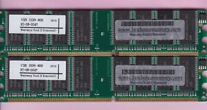 2GB 2x1GB PC-3200 1ST CHOICE HI-08-0047 HYNIX DDR-400 RAM MEMORY KIT DDR1 PC3200