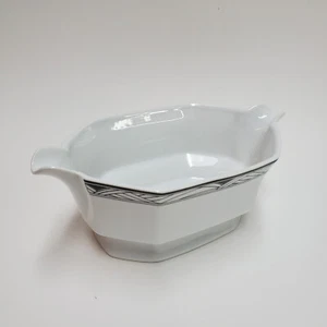 Studio Nova Synthesis Black and White Gravy Boat - Picture 1 of 8