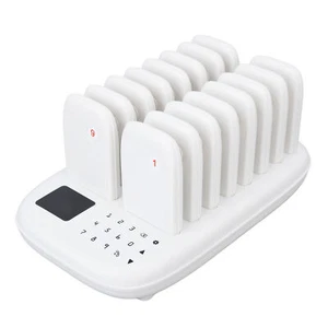 Wireless Calling System + 16 Pagers Touch Control Restaurant Beepers 433.92MHz - Photo 1/24