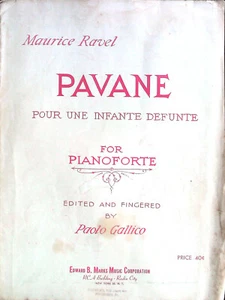 Maurice Ravel Pavane (Pour Une Infante Defunte) spartiti d'epoca 1932 - Foto 1 di 1