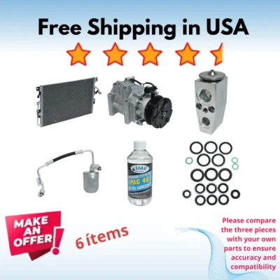 Compressor, Condenser & Valve A/C Fit Saturn Vue 2005-2007 - Image 1 of 4