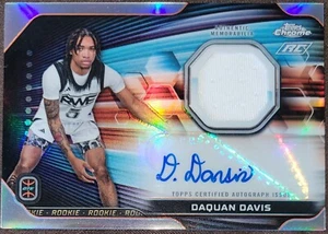 2024 Topps Chrome Overtime Elite DAQUAN DAVIS Autograph Rookie Jersey Relic -A - Foto 1 di 1