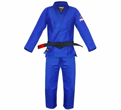 Fuji Kids Youth Childrens All Around Brazilian Jiu Jitsu Gi Jiu-Jitsu BJJ - Blue - Image 1 of 4
