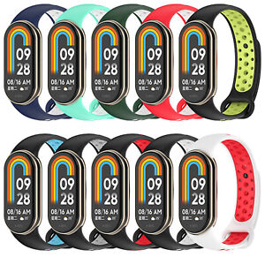 Watch Band Metal Connector Bracelet Two-color Soft TPU Watch Strap for Mi Band 8