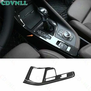 For BMW X1 F48 2016-2021 ABS Carbon Fiber Central Console Gear Shift Cover Frame - Foto 1 di 10
