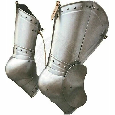Gothic Leg Guard Armor Set Medieval Knight Crusader Spartan 18GA Steel - Image 1 of 4