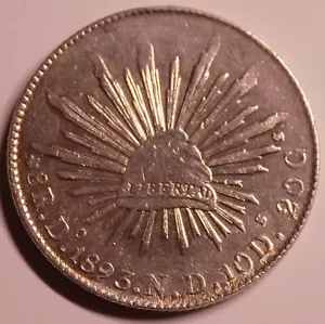 1893-Do N. D. Mexico Republic 8 Reales XF details - Picture 1 of 2