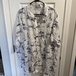 Disney Cruise Line XXXL Castaway Cay Hawaiian Shirt Short Sleeve Button Up Rayon - Picture 1 of 5