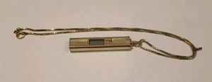 💎 Selten! Vintage "Lady Quartz" Digital-Anhängeruhr an Gold Double Kette 💎 - Bild 1 von 5