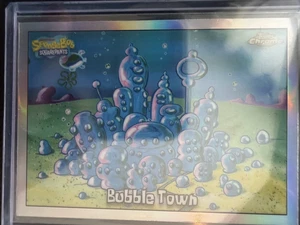 2025 Topps Chrome SpongeBob Base #118 Bubble Town 25 Refractor  - Picture 1 of 1