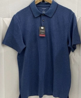 Van Heusen, Flex, Ajuste Clássico, Camisa Polo Azul, Masculina Tamanho G, Nova Com Etiqueta - Imagem 1 de 3