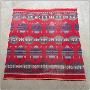 1940s Vintage Beacon Style Ombré Camp Blanket 72 X 70 Southwestern Aztec Skookum - Picture 1 of 16