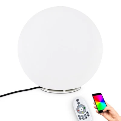 HOFSTEIN Alice Kugellampe Kunststoff Wegelampe Ø 39 cm Dimmbar mit Fernbedienung - Bild 1 von 4