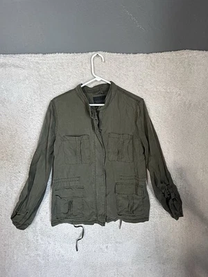 SANCTUARY  Green Army Utility Jacket Women Size Medium. Boho Casual - Image 1 of 4