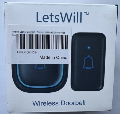 Nova campainha sem fio LetsWill LDB-C11 preta - Imagem 1 de 4