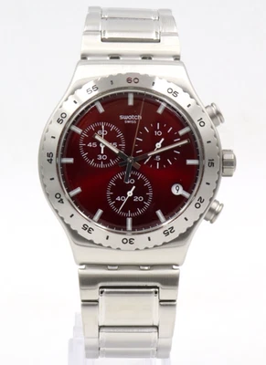 Швейцарский образец новый фиолетовый IRONY хронограф стали часы 43 мм YVS499G $210 - Изображение 1 из 4