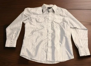 Wrangler Shirt Mens lrg w Aztec Print Pearl Snap Western Vintage Rodeo 90s - Picture 1 of 11