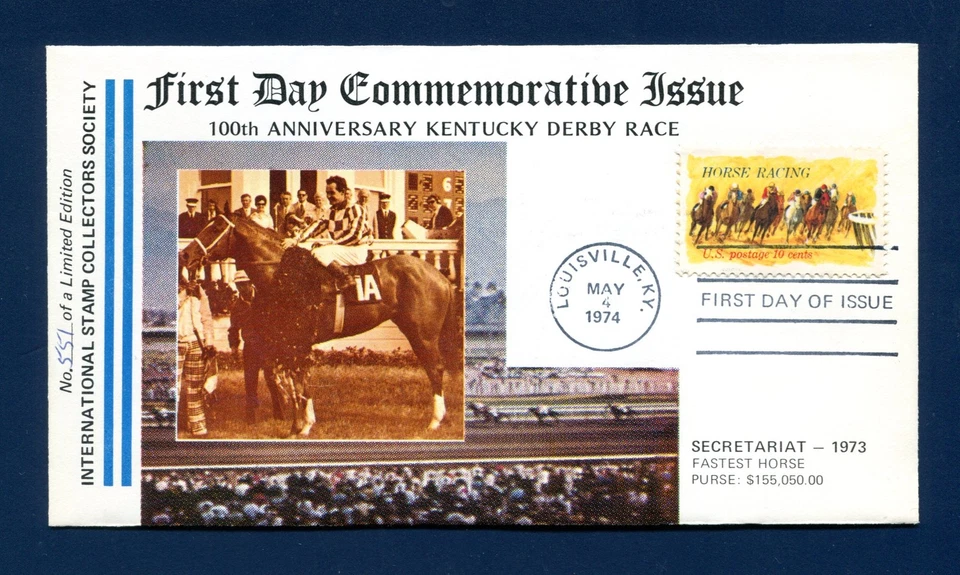 Sc. 1528 Horse Racing FDC - ISCS - Image 1 of 1