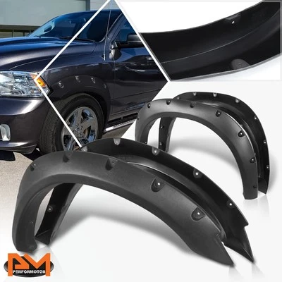 Para 10-18 Ram 2500/3500 Pickup ABS Bolsillo Remachado Estilo Rueda Guardabarros Acampanado Mate Foto 1 de 4