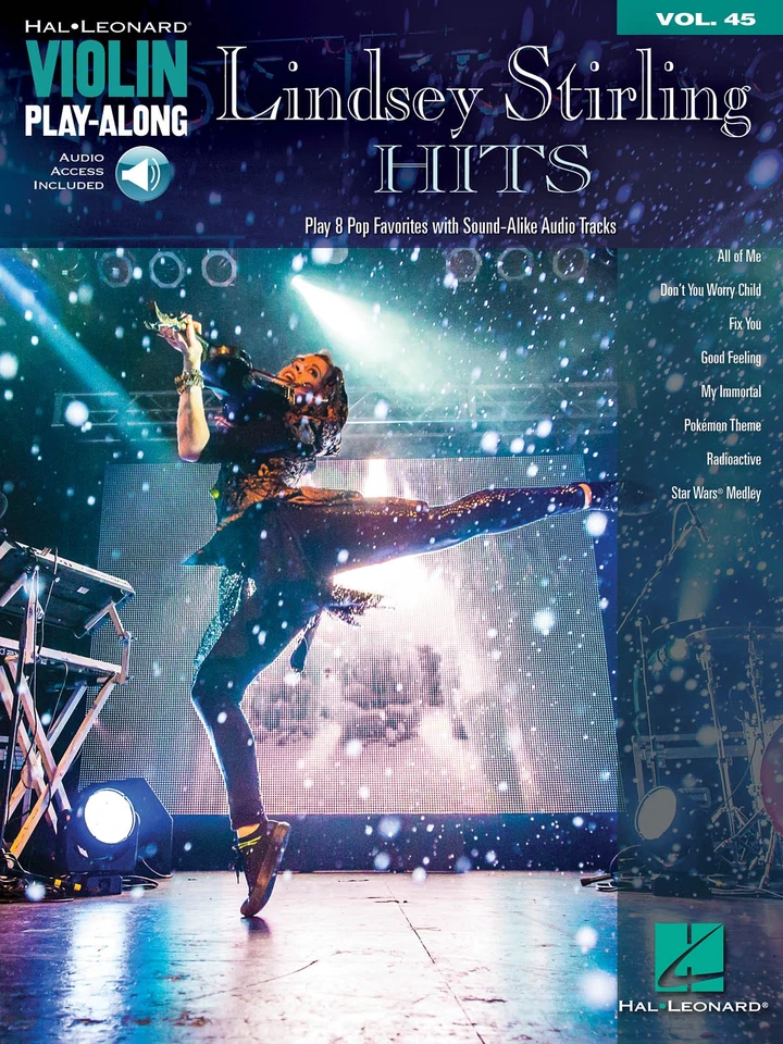 Lindsey Stirling Hits for Violin Play-Along Vol 45 Solo Sheet Music Book & Audio - Image 1 of 1
