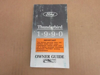 Ford Thunderbird 1990 manual del propietario libro literatura original Foto 1 de 2
