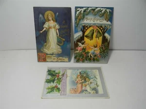 Vintage Embossed Christmas Angel Postcards Lot of 3 - P30 - Picture 1 of 7